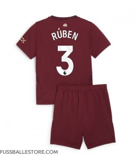 Günstige Manchester City Ruben Dias #3 3rd trikot Kinder 2024-25 Kurzarm (+ Kurze Hosen)